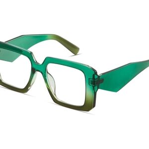Blue Light Blocking Womens Green Oversized Fashion Glasses